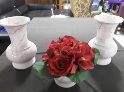 3pcs Pair of mable vases