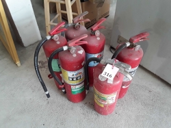 6 pcs fire extinguishers