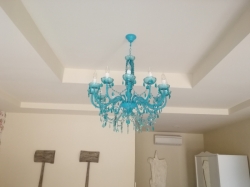 Blue chandelier