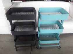 2x Metal Cart Trolley