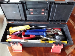 Tool box with tools