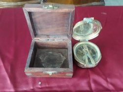 Brass Boat Compass in box