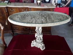 Chinese carved table glass on top