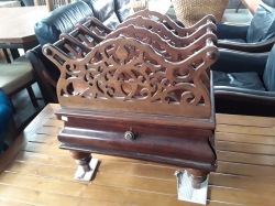 Mahogany magazine rack