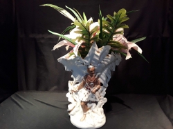 Hawaiian vase with flowers