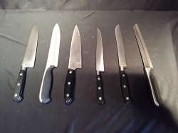 Lot of 6 High Quality Chefs Knives By J.C. Henckles Germany