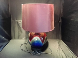 Heavy table lamp with ceramic base
