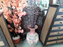 Pottery vase with flowers