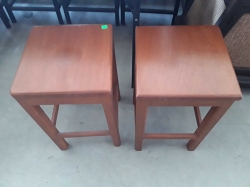 Pair of teak wood stools