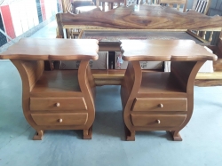 Teak wood bedside cabinet