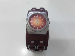 Fossil Men's Watch With Leather Strap and New Battery