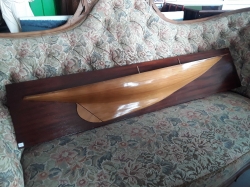Wooden boat wall plaque 30x145cm