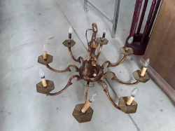 Brass chandelier