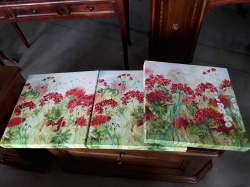 3x English flower frames