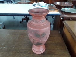 ate 19th century hand made terracotta vase with character Mark's under base 10,000-15000