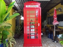 Large Red English Telephone box 97x97x252cm