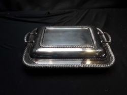 Silver plated dish and cover