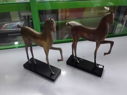 A pair of bronze horses