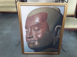Oil painting Buddha in frame 70x90cm