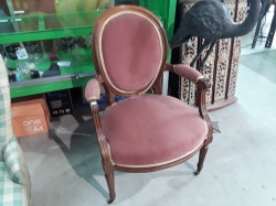 Pink Victrorain Chair with Original castors