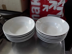 12pcs white ceramic bowls