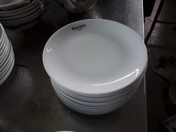 12pcs white ceramic plates