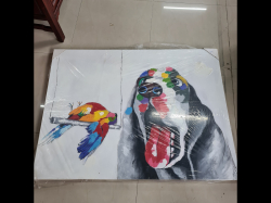 Very large dog painting 90x120