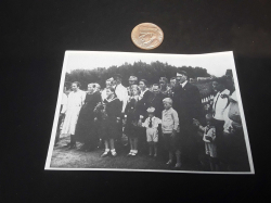 Silverplated 5 RM Hitler coin + Photo ( Hitler in East Prussia )