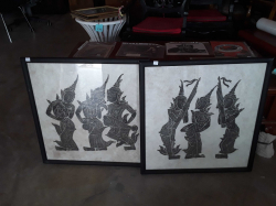 Pair of Thai silhouette pictures