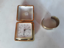 Alam clock with with brass bracelet