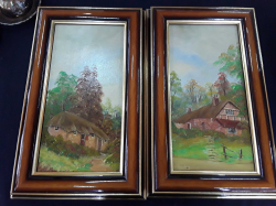 Pair oil painting with frame