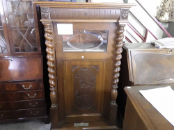 Oak sideboard cabinet 57x90x160cm 1 key (26)