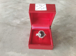 genuine 925 silver ring with real gemstone Onyx - size number 54