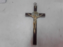 Metal and wood crucifix