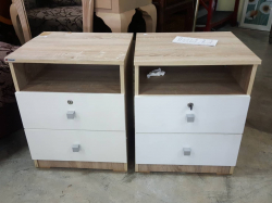 A pair of bedside cabinet