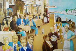 Oil in canvas Hotel California - Full of Movie Stars, 900mm x 600mm (35