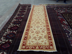 Vigetable dyes wool on cotton Chobi 68x290cm