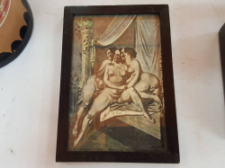 A 19Century hand coloured Erotic engraving