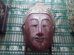 Wooden Buddha face