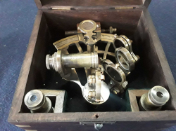 Ship Sextant in wooden case