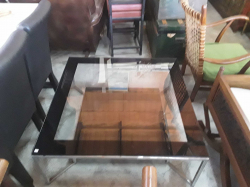 Large glass coffee table