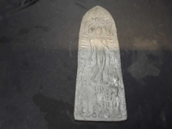 Old metal plate featuring