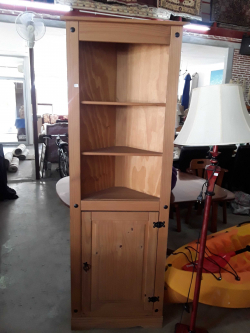 Wood corner cupboard
