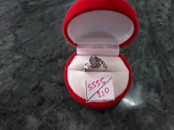 Lady Jade Silver ring (stamped)