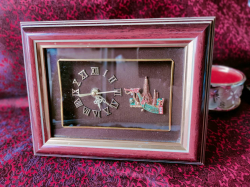 HAI WOOD DESK CLOCK decorated WITH Thai Suphannahong Royal Barge