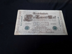 1000 Mark German Reichsbank Note (Berlin 1910)