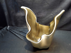 Very nice grey wavey art glass vase