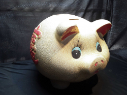 Large Golden Piggy Money Box