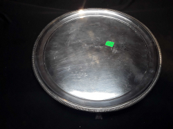 Silver plate tray with three legs