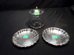Glass Marmalade Jar with lid plus two coasters